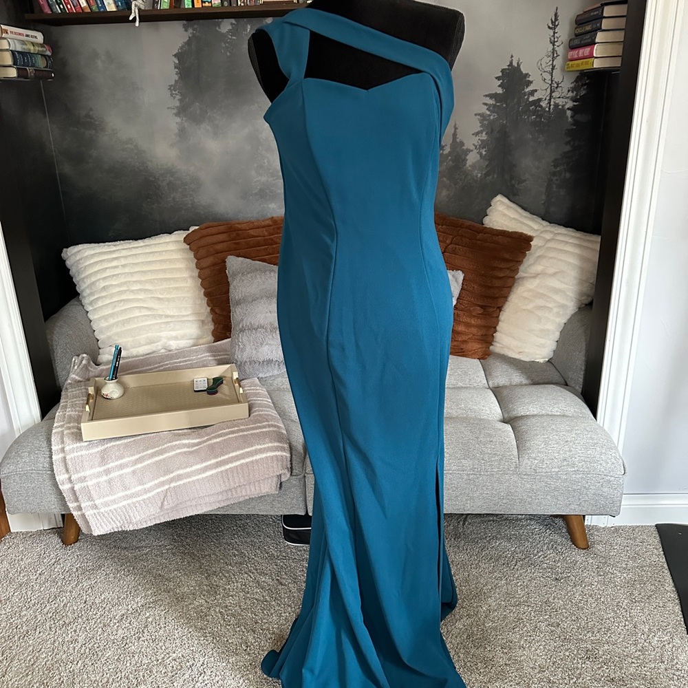 LM Collection Elegant Teal Evening Gown NWOT